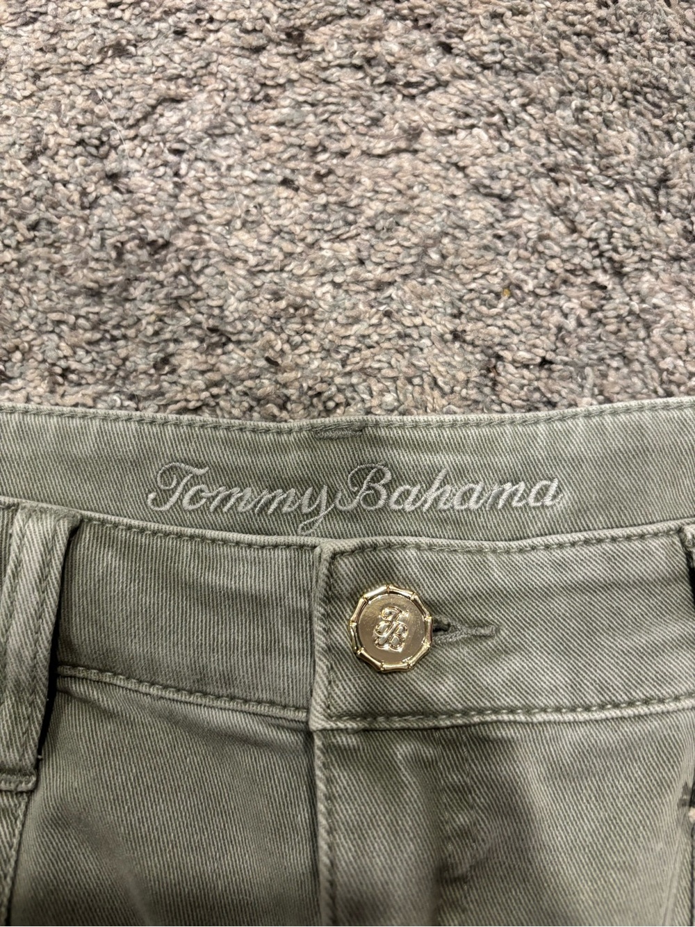 Tommy Bahama Olive Utility Jean Skirt - Picture 5 of 6